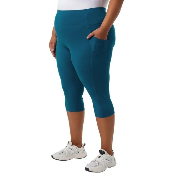 32 Degrees Cool Women's Soft Active Capri Legging Pants, (Blue, XS) - Picture 1 of 7